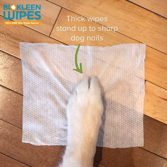 매우 부드러운 부직포 소재, 방부, 탈취 애완동물 관리 물티슈, 강아지 귀 물티슈